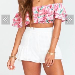Show Me Your Mumu Skippy Shorts -White Picnic